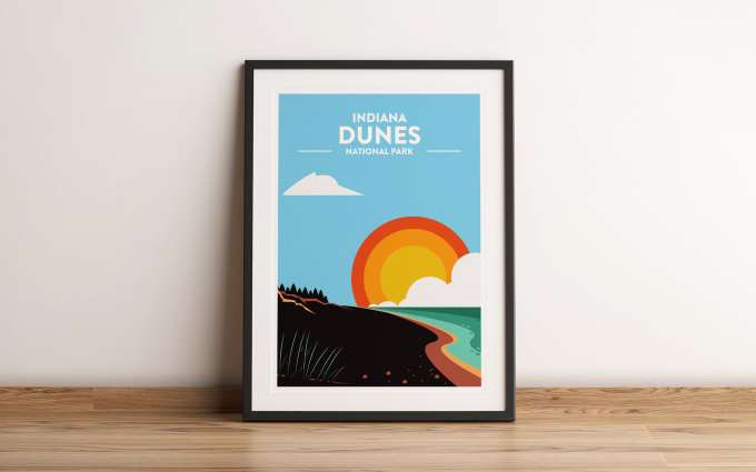 Indiana Dunes - National Park Print Poster Wall Art