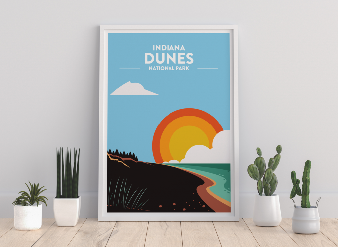 Indiana Dunes - National Park Print Poster Wall Art