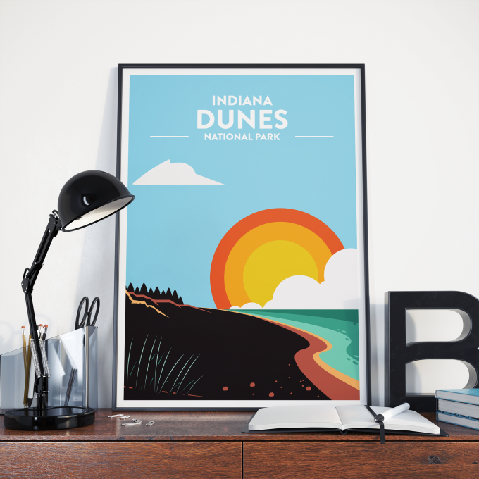 Indiana Dunes - National Park Print Poster Wall Art