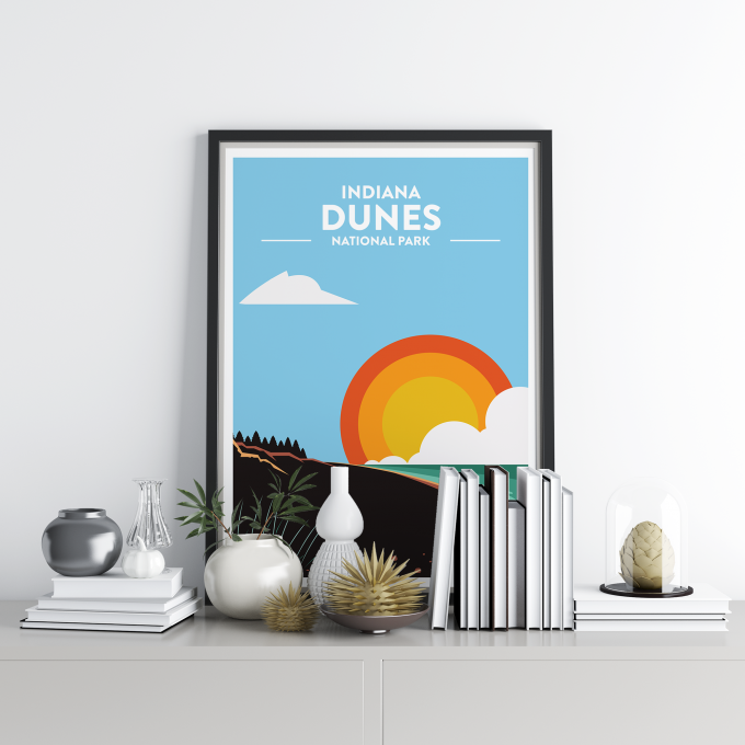 Indiana Dunes - National Park Print Poster Wall Art