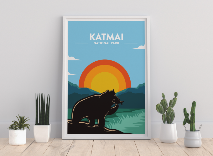 Katmai - National Park Print Poster Wall Art