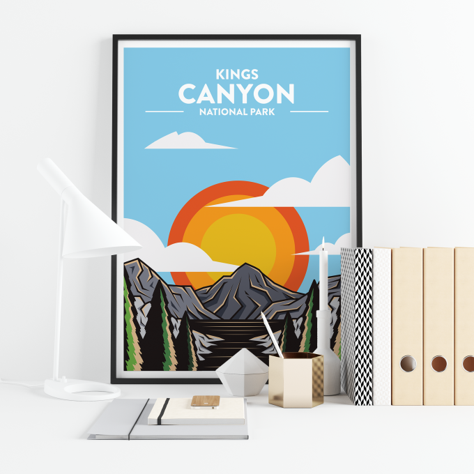 Kings Canyon - National Park Print Poster Wall Art