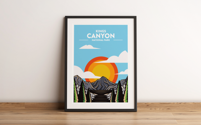 Kings Canyon - National Park Print Poster Wall Art