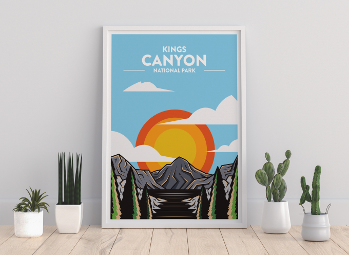 Kings Canyon - National Park Print Poster Wall Art