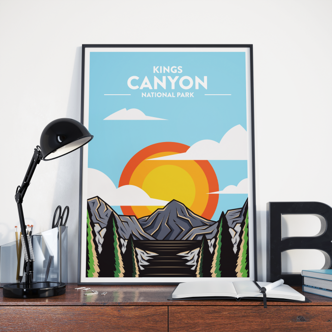 Kings Canyon - National Park Print Poster Wall Art