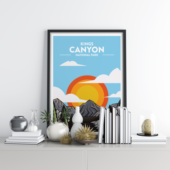 Kings Canyon - National Park Print Poster Wall Art