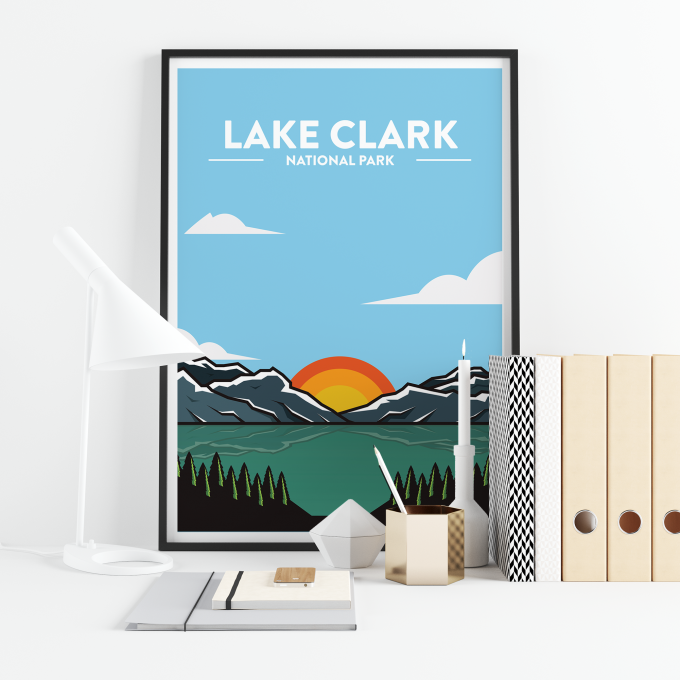 Lake Clark - National Park Print Poster Wall Art