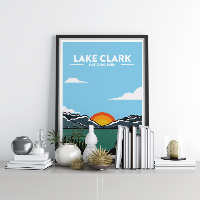 Lake Clark - National Park Print Poster Wall Art