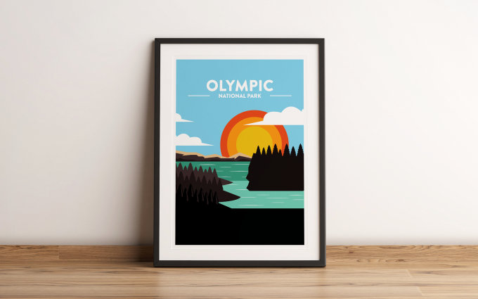 Olympic - National Park Print Poster Wall Art