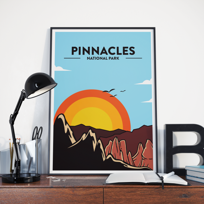 Pinnacles - National Park Print Poster Wall Art