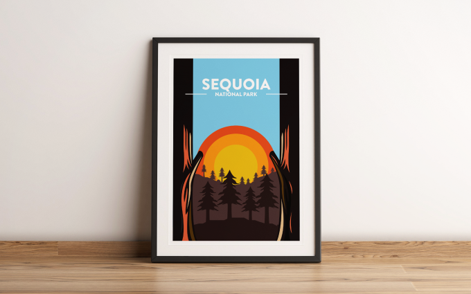 Sequoia - National Park Print Poster Wall Art