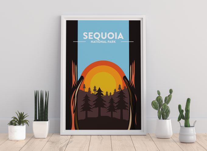 Sequoia - National Park Print Poster Wall Art