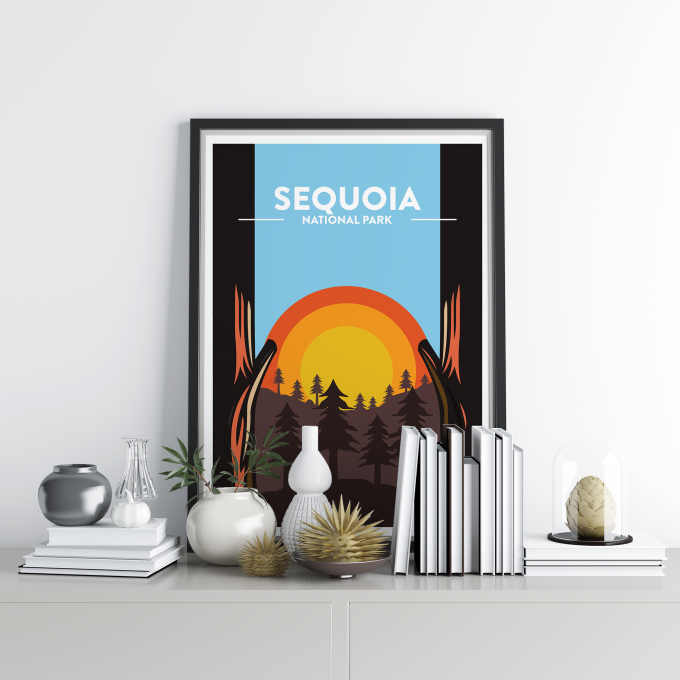 Sequoia - National Park Print Poster Wall Art