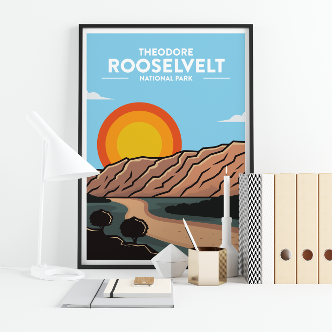 Theodore Roosevelt - National Park Print Poster Wall Art