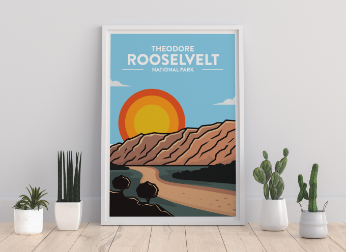 Theodore Roosevelt - National Park Print Poster Wall Art