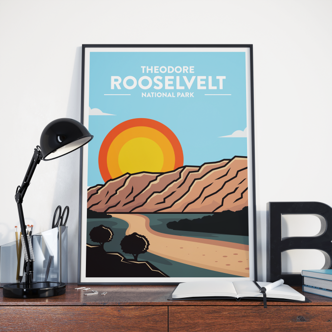 Theodore Roosevelt - National Park Print Poster Wall Art