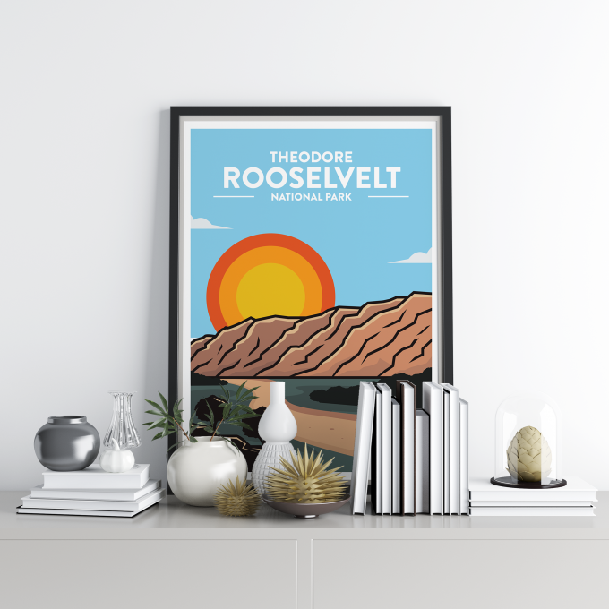 Theodore Roosevelt - National Park Print Poster Wall Art